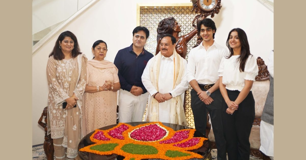 BJP National President, Shri J.P. Nadda, paid a visit to the residence of renowned entrepreneur, Dr. Sanjeev Juneja